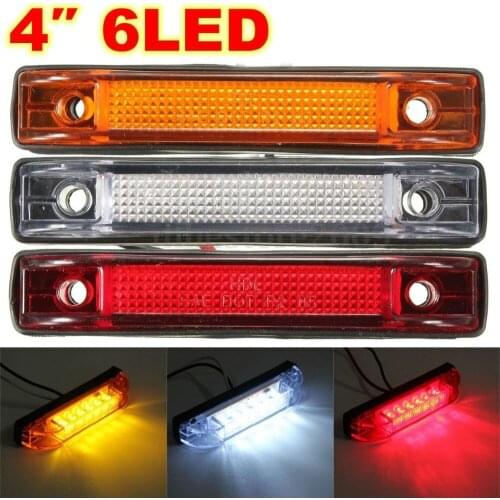 6 LED Clearance Lamps Side Marker Lights Indicator Lamp Strip Truck Trailer Lorry 12V 24V for Benz Renault MAN Volvo