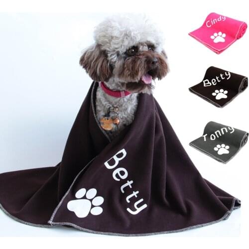 Custom Dog Blanket Personalized Dog Cat Mat Blanket Soft Fleece Plush Puppy Sleeping Blankets Sofa Pets Cushion Dogs Bath Towel