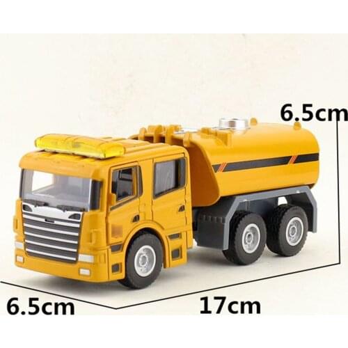 Engineering Scene 1:50 Virtual Car Water Tanker 6-Wheel Truck Tanker Truck Boys Gifts Birthday Present Children’s Toys