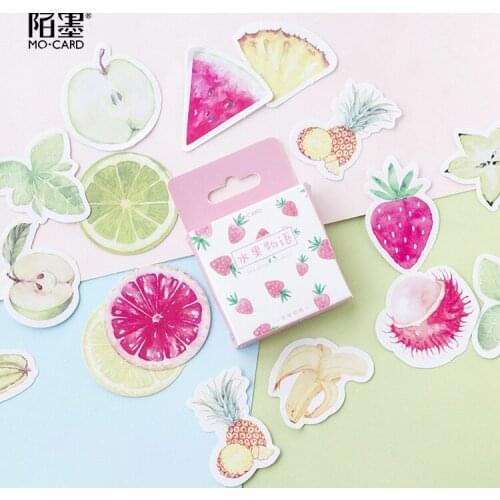 Kawaii Strawberry junkJournal Mini Box Decorative Washi Stickers Scrapbooking Stick Label Diary Stationery Album Stickers