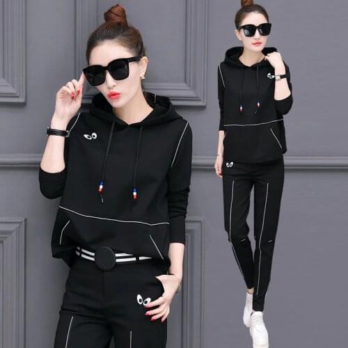Two Piece Set Top And Pants Outfit Women For Trendy Clothes Autumn Fashion 2020 Tracksuit Korean Style New Winter Lounge Wear