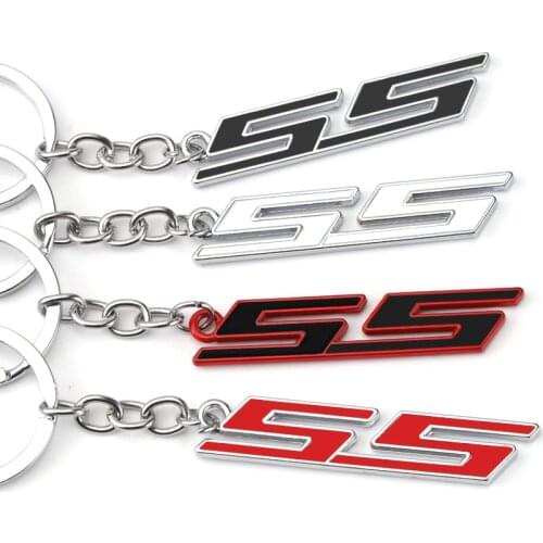 Metal SS Logo Keychain Keyring for Chevrolet SS Sport Cruze Camaro Captiva Aveo Lacetti Silverado Volt MALIBU Camaro SPARK SONIC