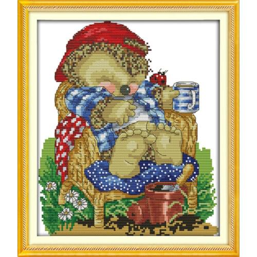 Afternoon cross stitch kit 14ct 11ct count print canvas stitching embroidery DIY handmade needlework