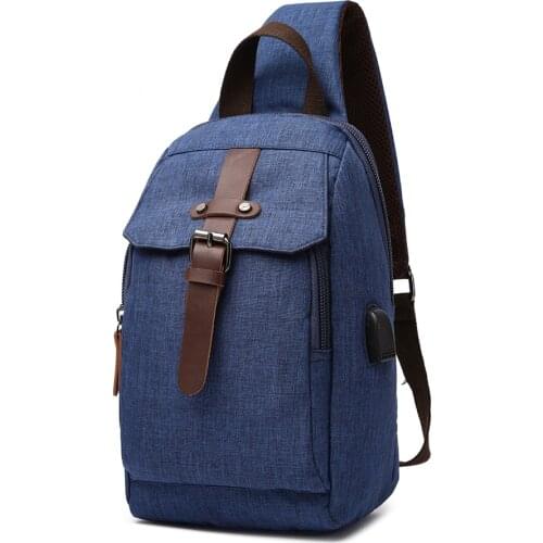 Solid Color Retro Polyester Fiber Material Waterproof Fabric One-shoulder Outdoor Leisure Sports Messenger Bag