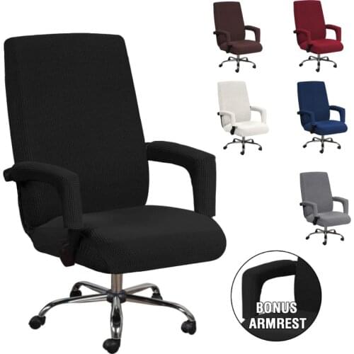 M/L Sizes Modern Spandex Computer Chair Cover 100% Polyester Elastic Fabric Office Chair Cover Easy Washable Removeable