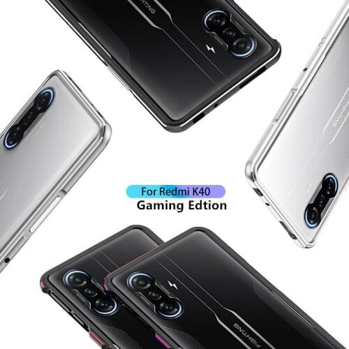 For Xiaomi Redmi K40 Gaming Enhance Edition Luxury Metal Bumper Case Armor Aluminum Alloy Protective Frame Cover