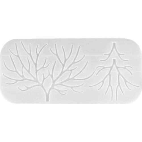 DIY Crystal Epoxy Silicone Mold Tree Branch Mirror Manual Swinging Table Resin Silicone