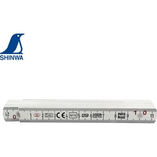 SHINWA Penguin Fiberglass Folding Ruler Portable Multifunction Measuring Tool Durable Large Number Anti Rust