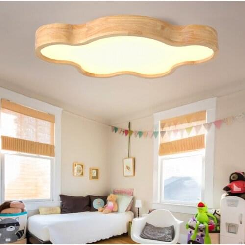 Modern LED Wooden Ceiling Lights For Living Room Foyer Lamparas de techo Japan Lighting Fixtures For Bedroom Kitchen