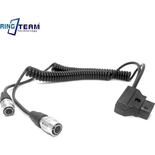 Spiral Coiled Power Cable D-Tap Splite To HRS Hirose 4 Pin Male Connector For ZOOM F8 F4 Sound Equipment Device 688 633