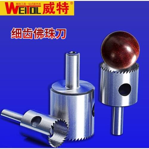 Weitol free shipping 1 pieces woodworking Milling Cutter white steel Fine tooth Buddha Beads Ball Bit Wooden Para CNC bit