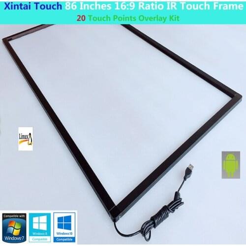 Xintai Touch 86 Inches 16:9 Ratio 20 Touch Points Multi-Touch IR Touch Frame,Infrared Touch Panle,Plug&Play
