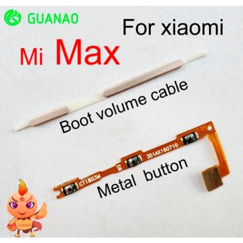 1pcs Side Button Power Volume Key Replacement Spare parts for Xiaomi Mi MAX repair volume start button+Gift volume switch cable