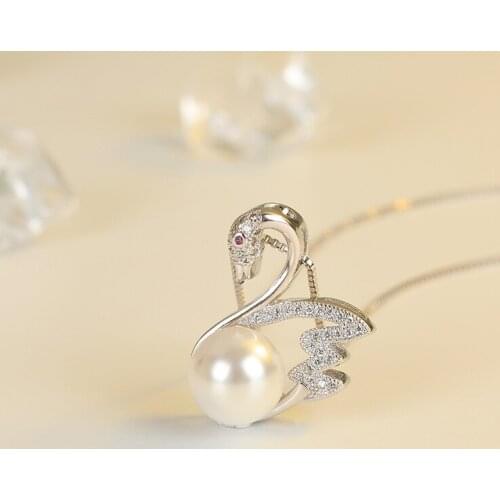 925 Sterling Silver Necklace Pendant for Women Genuine 100% Real AAAA High Quality Natural Freshwater Pearl Pendant Jewelry