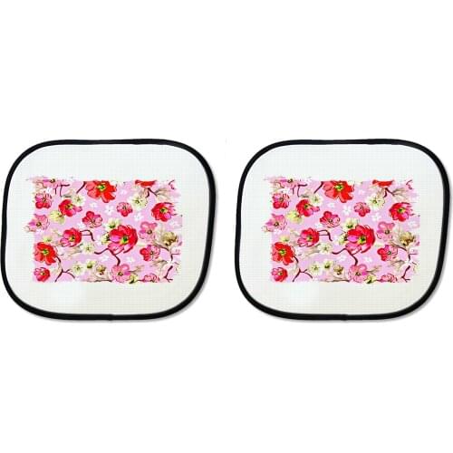 PARASOL DOUBLE FLORAL DRAWING sunshield car