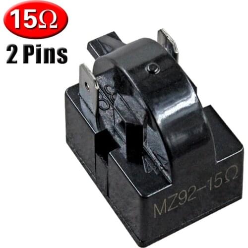 1PC 2PIN Terminals 15 Ohm Refrigerator Compressor PTC Starter Relay Parts for Refrigerator Parts Home Kitchen 220V