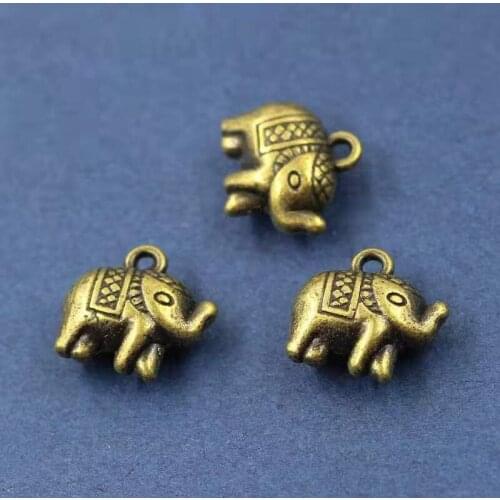 100pcs Pieces Of 12x11mm New Fashion Elephant DIY Ponytail Dirty Braid Decoration Pendant Hair Accessory Hair Ring Jewelry