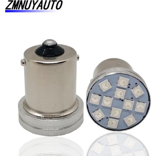 2PCS P21W LED Bulb 1156 BA15S BAU15S PY21W Led P21/5W 1157 BAY15D Led Auto Light Car Lamp Reserve Lights White Red Amber 12V