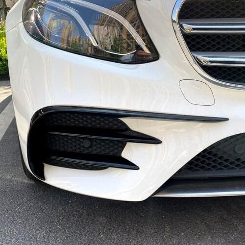 6Pcs Front Bumper Fog Lamp Eyebrow Grille Cover Trim Spoiler for Mercedes-Benz E Class W213 E200 E260 E300 2016-2020