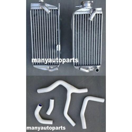 For Honda CRF450R CRF 450 R 2015 2016 15 16 aluminum radiator + white silicone hose