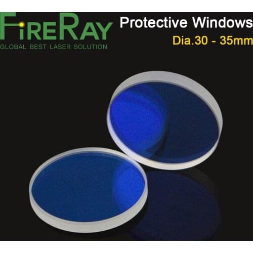 FireRay Laser Protective Windows D30 - D35 Series Quartz Fused Silica for Fiber Laser 1064nm Precitec Raytools WSX