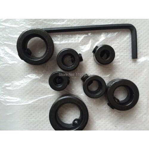 Fixmee 8pcs Drill Bit Depth Stop Collar Split Ring Woodworking Drills Clamping Device Positioner Hole Drill Press Collars