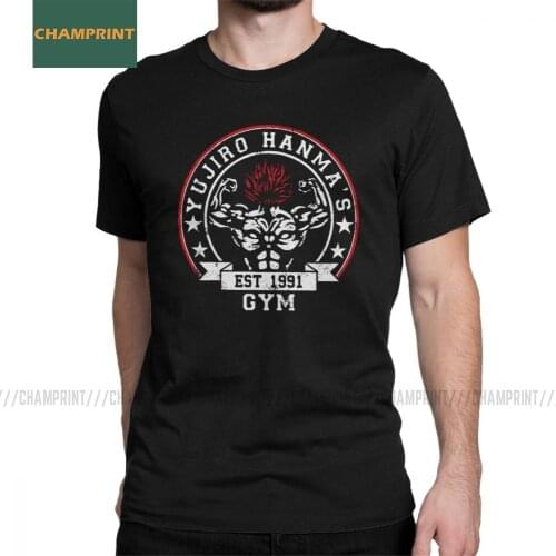 Men T-Shirt Yujiro Baki Hanma Cotton Tee Shirt Short Sleeve Grappler Fighting Fighter T Shirt Round Neck Clothing Birthday Gift