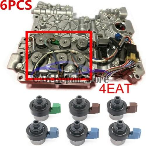 6PCS 4EAT Transmission Solenoids Kit For Subaru Forester 2.5 Outback 31939-AA191 31939AA150, 31939AA190