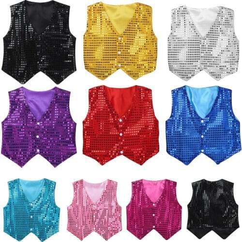 Jazz Dance Costume Vest Boy Hip Hop Clothing Halloween Magician Cosplay Costume Waistcoat for Choir Jazz Dance Stage Performance