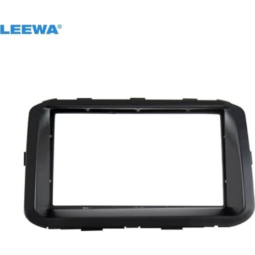 LEEWA 2DIN Car Stereo Radio Fascia Plate Panel Frame for KIA 2014 Forte CD/DVD Radio Panel Dashboard Frame Trim Mount Kit