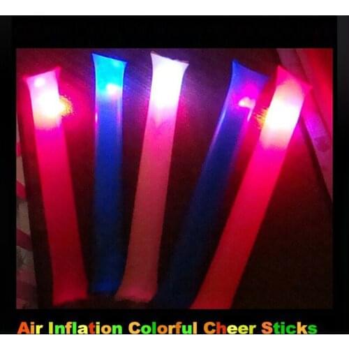 LED flashing stick light long inflatable balloon Cheering Balloon Stick Cheers Bar for Concert Fans Cheerleading Props100pcs/lot