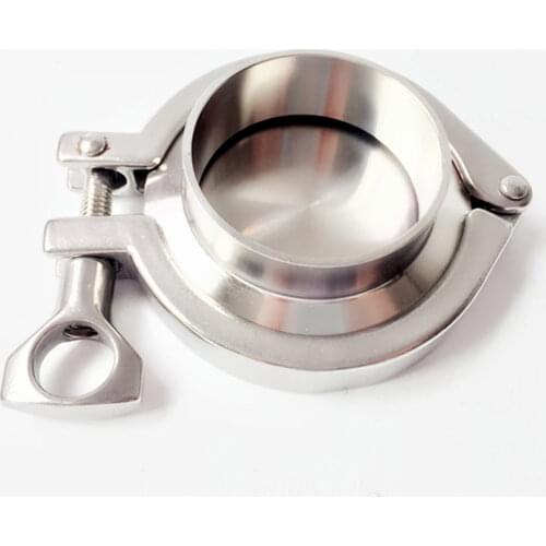 Sanitary End Cap Set 1.5" 2" 2.5" 3" 4" Tri Clamp 19mm-108mm Ferrule + Clamp + Gasket + End Cap SUS 304 Homebrew