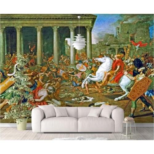 Wall paper 3 d home decor custom mural on the wall European Roman War Palace Prince Charming photo wallpaper in the living room
