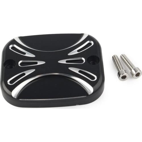 Motorcycle Front Brake Reservoir Master Cylinder Guard Cover For Harley Davidson Touring Street Dyna Road King Softail Aluminum