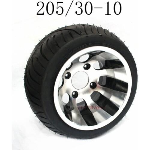 Applicable to GO KART KARTING ATV UTV Buggy 205/30-10 Inch Wheel Tubeless Tyre Tire With Aluminum Alloy Hub