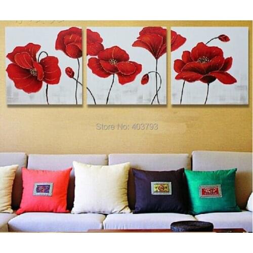 Hand painted modern fashion oil painting on canvas beautiful flowers painting for home decoration no framed 60X120cm