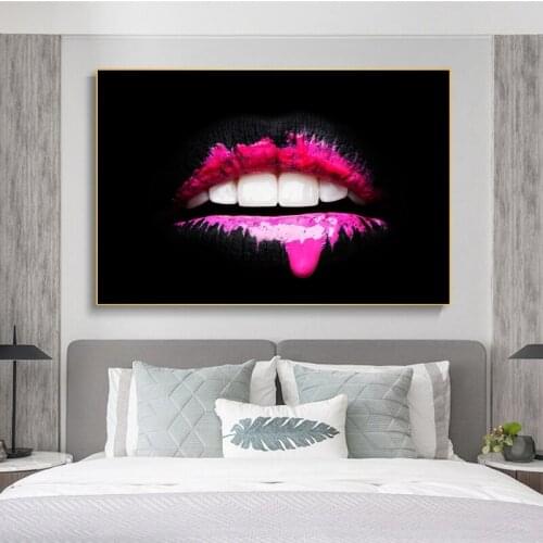 Sexy Lips Canvas Art Posters And Prints Oil Paintings On Canvas Modern Wall Art Pictures For Living Room Wall Decor Cuadros