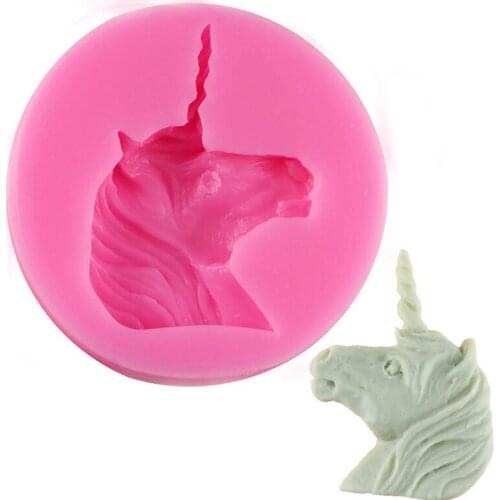 Cartoon Unicorn soap mould chocolate Party cake decorating tools DIY baking fondant Cartoon characters silicone mold