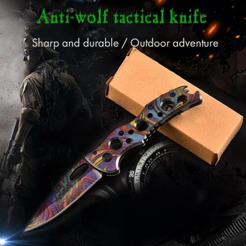 NEW 57HRC Folding Knife Stainless Steel Pocket Folded Multifunction CS GO Outdoor EDC Hunting Tactics Survival Tool