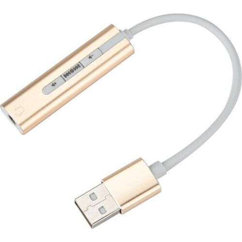 External 7.1 USB Sound Card Stereo Mic Speaker Headset Audio Jack 3.5mm Drive-free Adapter For PC Laptop Windows OSX Linxu