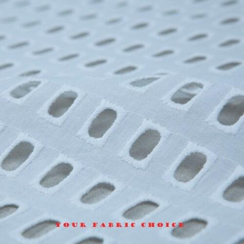 Japan custom embroidery pure cotton fabric,fashion hollow,white color,sew for top,vest,jacket,dress,decoration,craft by the yard