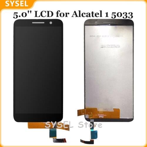 5.0'' LCD for Alcatel 1 5033 Lcd OT5033 5033D 5033Y LCD Display Digitizer Touch Panel Screen Assembly Free Tools