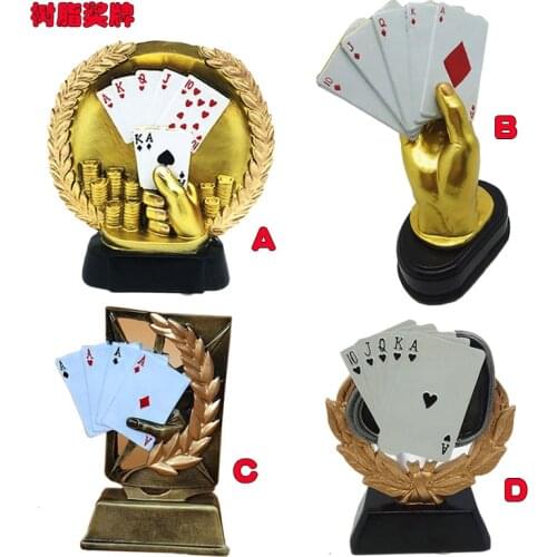 1PC Poker Winner Prize Tournament Champion award poker game trophy