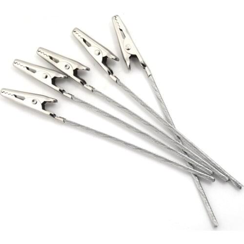 Wholesale 10pcs/lot Non-insulated Alligator Clips 11cm length Metal Electric Wire Test Crocodile Clamp