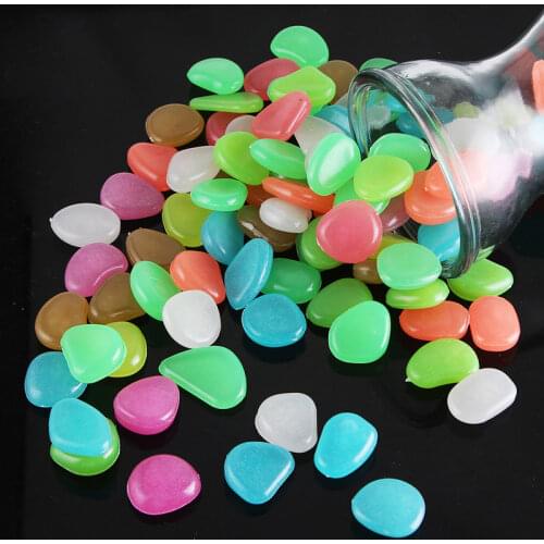 100 Pcs Luminous Stones Light-emitting Artificial Pebble Lawn Garden Yard Decoration For Walkways Garden Path Patio Lawn Gift