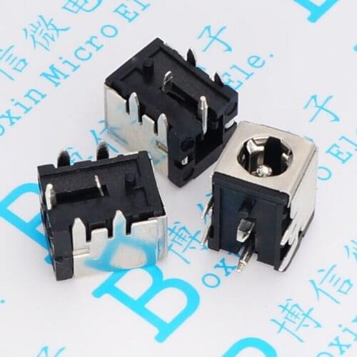 20pcs DC-007B notebook power socket with gold-plated steel bracket copper core 5.5 * 2.1