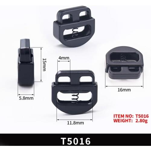 50Pcs Double Hole Cord Locks Plastic Slider Toggle Buttons for Sportwear Tent Luggage Spring Rope Paracord Stopper Ends Fastener