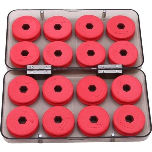 8/16Pcs Foam Winding Board Fishing Line Shaft Bobbin Spools Tackle Box Red Lines