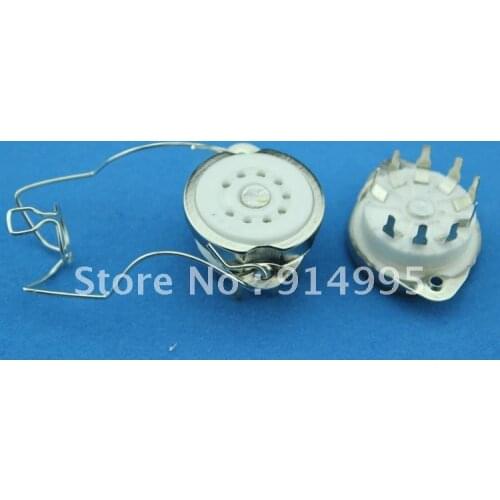 Free Shipping 10PCS B9A New 9-pin Tube Sockets Ceramic Base Suitable For 12ax7 12au7/12AT7