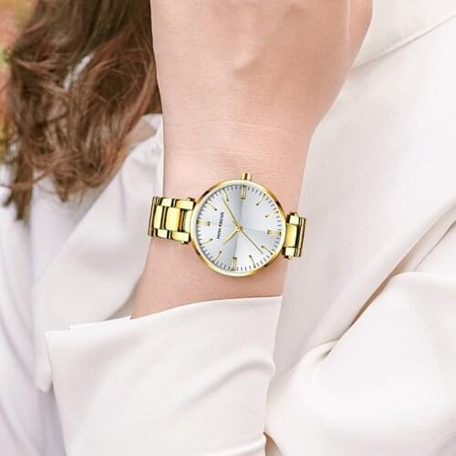 Minifocus Watch Woman 2020 Famous Brand Minimalism Ladies Quartz Watches Dress Gold Female Waterproof Watch For Women 2020